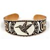 Image 1 : Etched Copper Hummingbird Cuff Bracelet