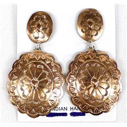 Copper Concho Earrings