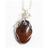 Image 1 : Sterling Wire Wrapped Jasper Pendant Necklace