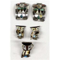 Native American Zuni Sterling Inlay Jewelry