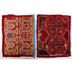 2 South American Kuna Indian Molas