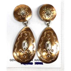 Copper Concho Earrings