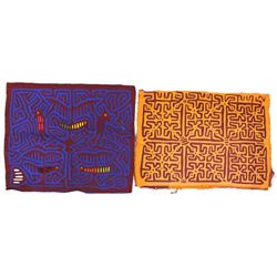 2 South American Kuna Indian Molas