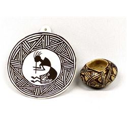 2 Pieces of Native American Miniature Pottery