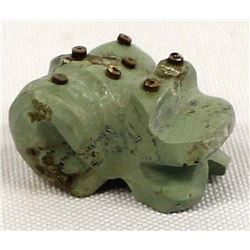 Native American Carved Turquoise Frog Fetish