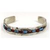 Image 1 : Vintage Navajo Sterling Overlay Cuff Bracelet