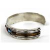 Image 2 : Vintage Navajo Sterling Overlay Cuff Bracelet