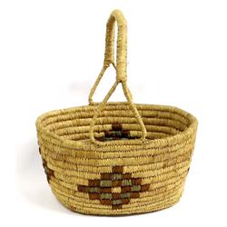 Native American Tohono O'odham 3-Toned Basket