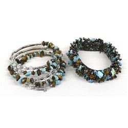 Pair of Turquoise and Bead Bracelets