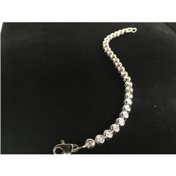 Custom Made 18K Solid White Gold Ladies Bracelet with