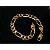 Image 1 : Italian Made 14K Solid Yellow Gold Figaro Link Bracelet