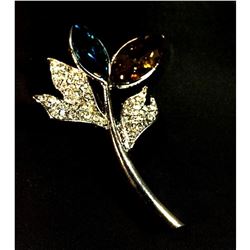 Contemporary, designer branch motif brooch.