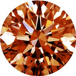 African Natural Orange Cognac Diamond - Round - VVS2-VS1 - Extra Fine Grade