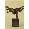 Image 1 : Signed Dali Abstract Female Sunshine Bronze Sculpture Marble Base Figure Statue