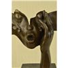 Image 2 : Signed Dali Abstract Female Sunshine Bronze Sculpture Marble Base Figure Statue
