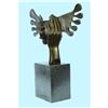 Image 3 : Signed Dali Abstract Female Sunshine Bronze Sculpture Marble Base Figure Statue