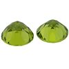 Image 2 : FINE RICH PAIR OF NATURAL GREEN PERIDOT - ROUND CUT - AAA GRADE