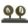 Image 1 : Abstract Iron Man Muscular Arm Bicep Body Builder Bronze Sculpture 8.5" x 12"
