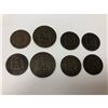 Image 1 : Lot Of 8 French Napolean III 5 Cent Coins