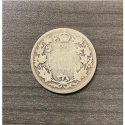 1904 25 Cents - Edward VII