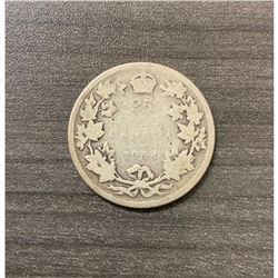 1904 25 Cents - Edward VII