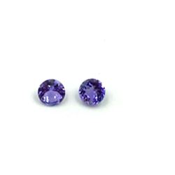 Lot Of 2 Round Cut Tanzanite Gemstone 1.24 Carat Total Weight