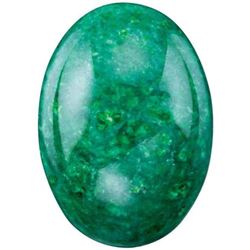 Oval Cabochon Cut Natural Green Jadeite Jade - Fine AAA+ Grade