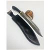 Image 1 : 13 1/2" Ebonized Blade Handle Damascus Bowie Blade With