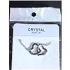 Image 3 : Austrian Crystal with Swarovski Elements - Interlocking hearts-Violet