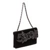 Image 2 : Chanel Black Velvet Precious Symbols Flap Bag