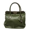 Image 1 : Hermes Green Leather Toolbox Satchel Handbag