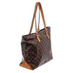 Louis Vuitton Monogram Canvas Leather Cabas Mezzo Shoulder Bag