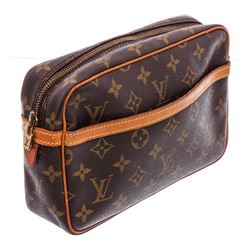 Louis Vuitton Monogram Canvas Leather Pochette Compiegne 23 Bag