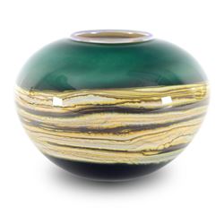 Sculpture/ Glass Small Sage Sphere by GartnerBlade Glass