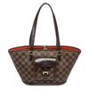 Image 1 : Louis Vuitton Damier Ebene Canvas Leather Manosque PM Shoulder Bag
