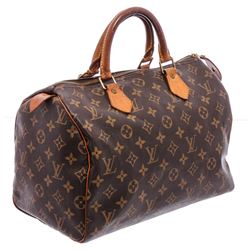 Louis Vuitton Monogram Canvas Leather Speedy 30 cm Bag