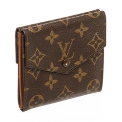 Louis Vuitton Canvas Leather Elise Wallet