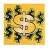 Image 1 : Original Dollar Sign (Yellow Background) by Steve Kaufman (1960-2010)
