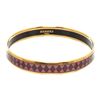 Image 1 : Hermes Purple Narrow Printed Enamel Bangle Bracelet