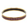 Image 3 : Hermes Purple Narrow Printed Enamel Bangle Bracelet
