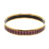 Image 5 : Hermes Purple Narrow Printed Enamel Bangle Bracelet