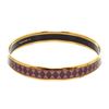 Image 6 : Hermes Purple Narrow Printed Enamel Bangle Bracelet