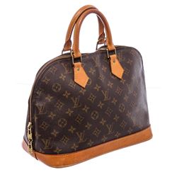 Louis Vuitton Monogram Canvas Leather Alma MM Handbag