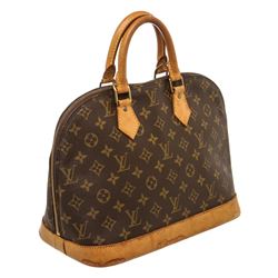 Louis Vuitton Monogram Canvas Leather Alma MM Handbag