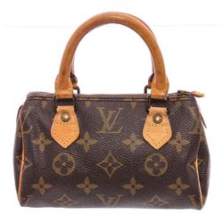 Louis Vuitton Monogram Canvas Leather Mini Speedy Bag