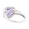Image 3 : 3.03 ctw Tanzanite and Diamond Ring - 14KT White Gold