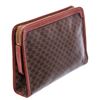 Image 2 : Celine Vintage Monogram Brown Coated Canvas Leather Pouch Bag