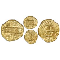 Cartagena, Colombia, cob 2 escudos, Philip IV, assayer E below mintmark C to left (style of 1632-3),