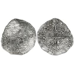 Potosi, Bolivia, cob 8 reales, 1620T, Grade 2.