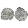 Image 1 : Potosi, Bolivia, cob 8 reales, (16)21T, upper half of shield and quadrants of cross transposed, Grad